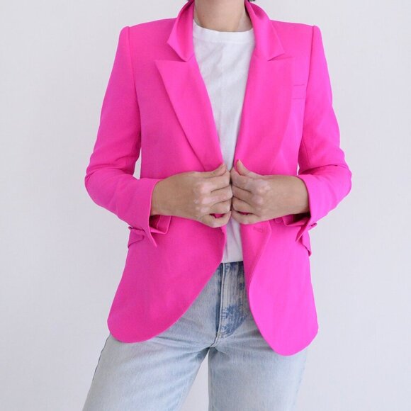 Generation Love New York Goldie Magenta Pink Single Button Blazer S - Picture 2 of 12